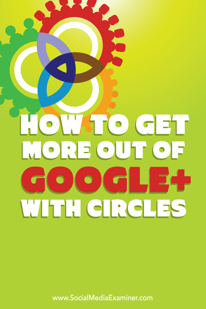 Hvordan få mer ut av Google+ med sirkler: Social Media Examiner