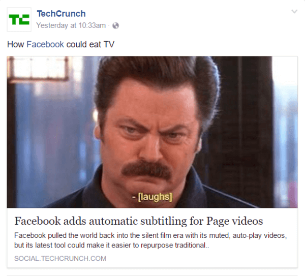 Facebook utvider automatisk videooverskrift til amerikanske Facebook-sider på engelsk.