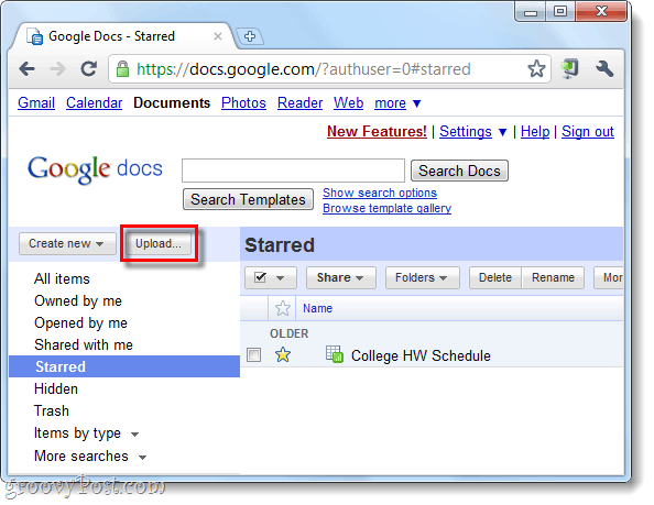 logg inn og klikk på Last ned-knappen for Google Dokumenter