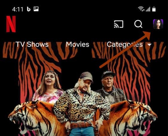 netflix android app kontoikon