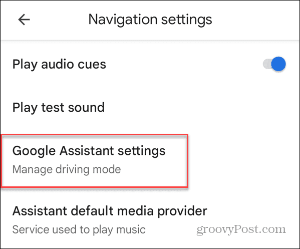 innstillinger for Google Assistant