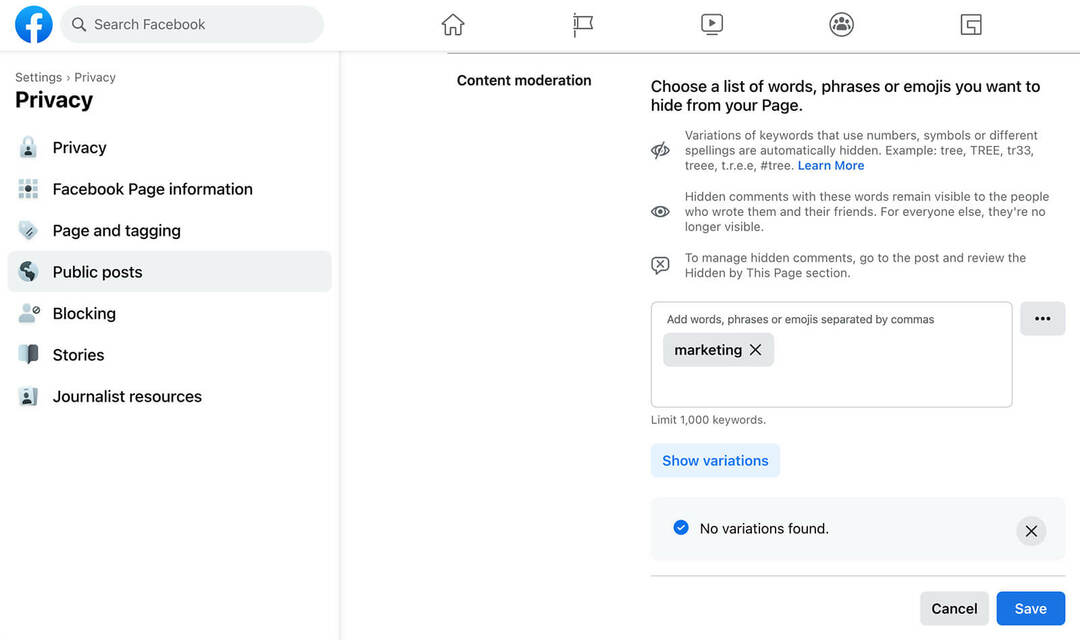 hvordan-moderere-facebook-side-samtaler-kommentarer-for-søkeord-offentlige-innlegg-vis-variasjoner-trinn-12