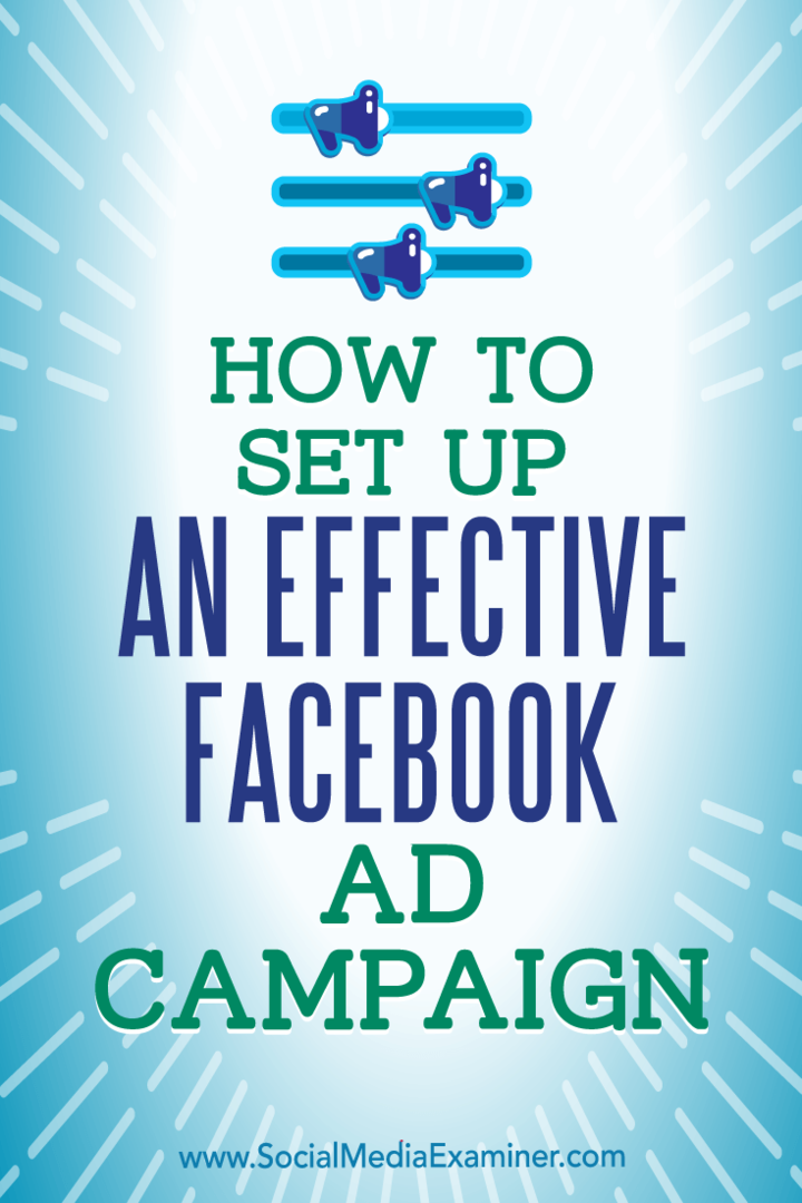 Hvordan sette opp en effektiv Facebook-annonsekampanje av Charlie Lawrance på Social Media Examiner.