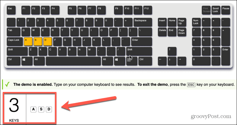 tastatur ghosting tastetrykk