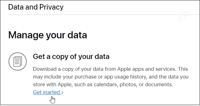 Få en kopi av Apple Data