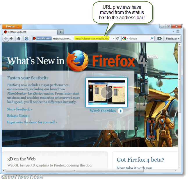 firefox 4 beta-skjermbilde