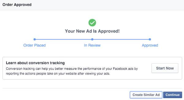 facebook canvas annonse mobil godkjennings varsel