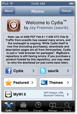 Velkommen til Cydia