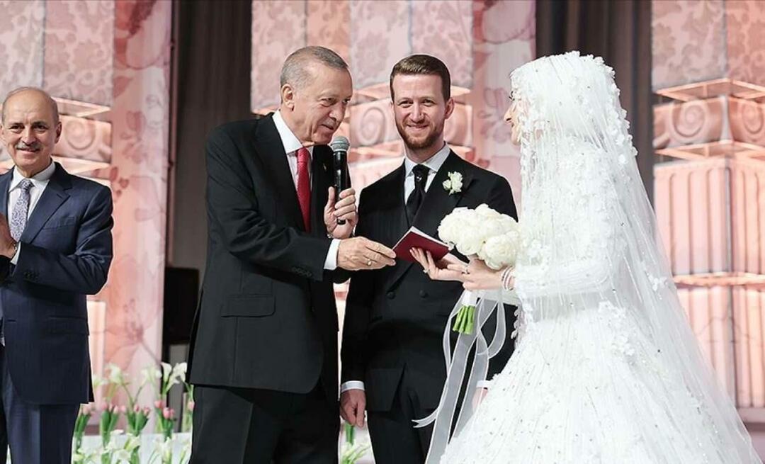 President Recep Tayyip Erdoğan var nevøens bryllupsvitne!