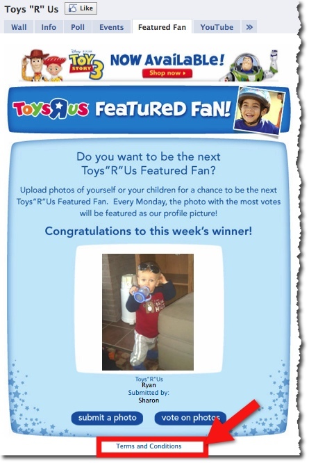 Toys R Us Featured Photo Facebook-konkurranse