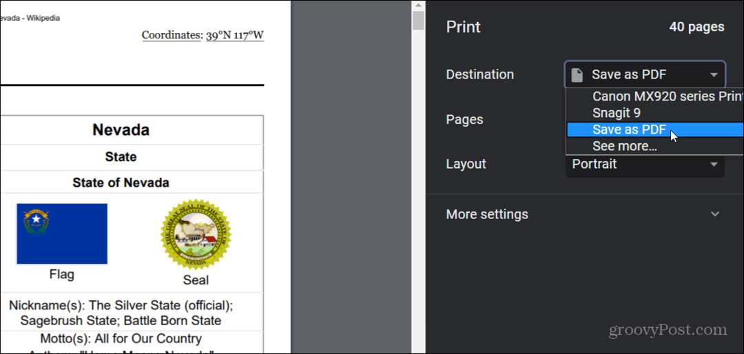 Hvordan lagre en webside som PDF fra Google Chrome
