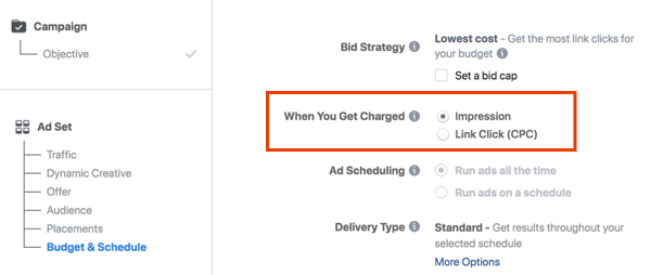 Vær oppmerksom på når du blir belastet for Facebook-annonsene dine.