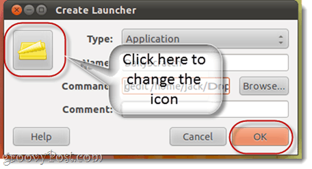 opprette launcher i ubuntu