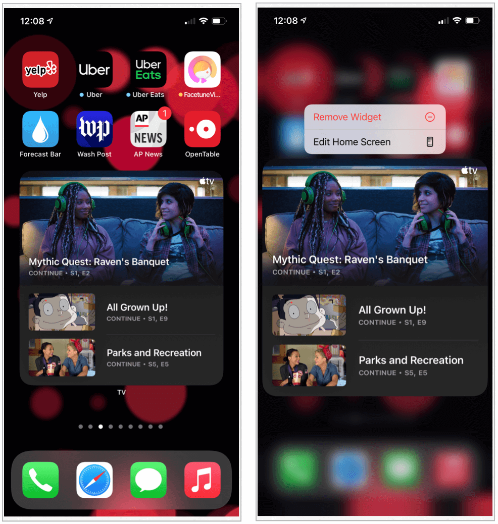 iOS 14 rediger widgets