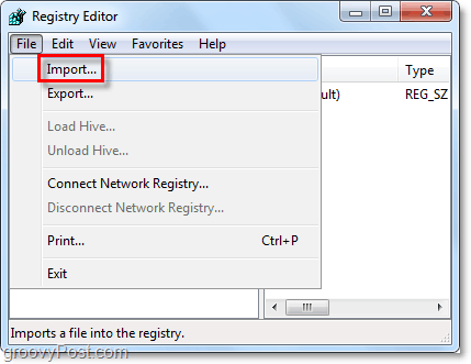 registerimport i Windows 7 og Vista