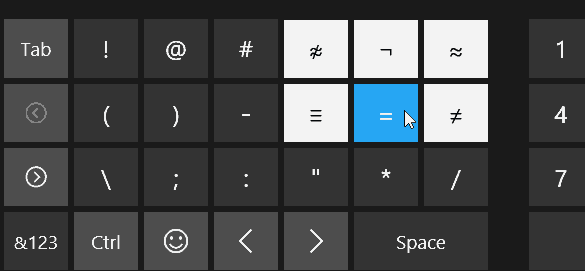 alternative symboler på tastaturet