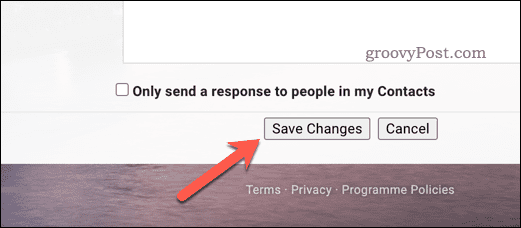 Lagrer endringer i innstillinger i Gmail