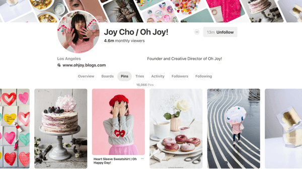 Tips om hvordan du kan forbedre Pinterest-rekkevidden din, eksempel 6, eksempel på Joy Cho Pinterest-pins