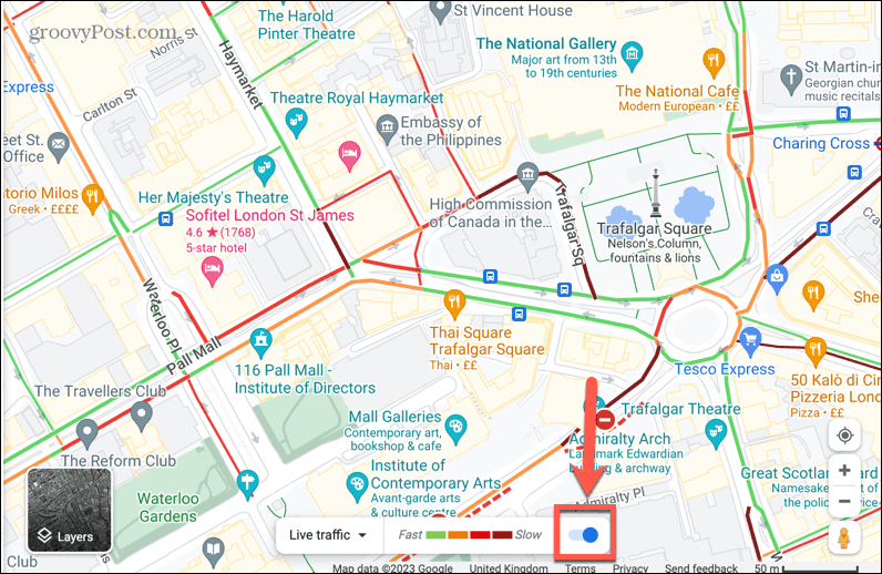 google maps live trafikkveksling