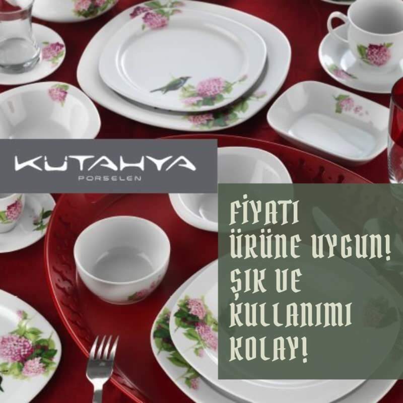 Hvordan kjøpe Bim Kütahya Seramik 68 stk dobbel dekor firkantet servise?