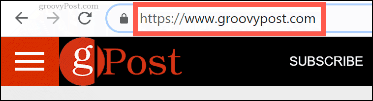 GroovyPost.com-domenenavnet i Chrome-URL-linjen