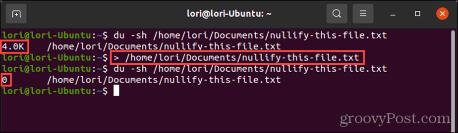 Omdirigere til null i Linux