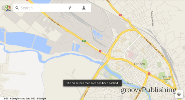 Google Maps Android-kart lagret for offline bruk