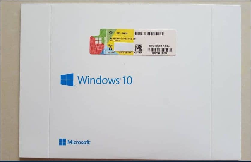 OEM System Builder Windows 10 produktnøkkel