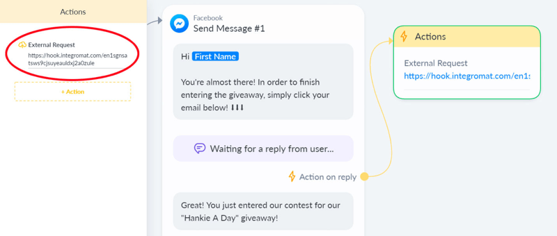 facebook messenger giveaway bot trinn 5