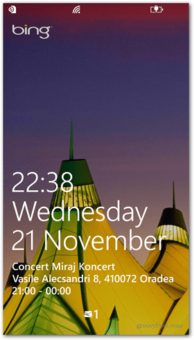 Windows Phone 8 Lås skjerm hurtigstatus