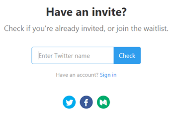 Skriv inn Twitter-håndtaket ditt for å se om du er invitert til Refind desktop beta.