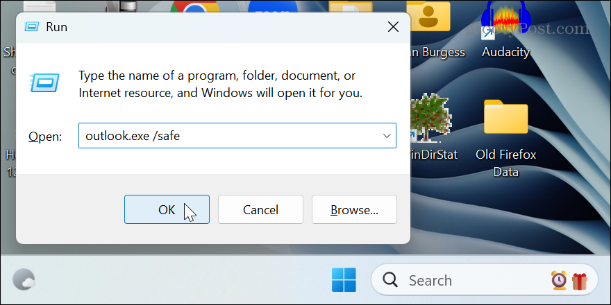 Outlook åpnes ikke på Windows