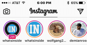 Når du er live på Instagram, vil dine følgere se det 