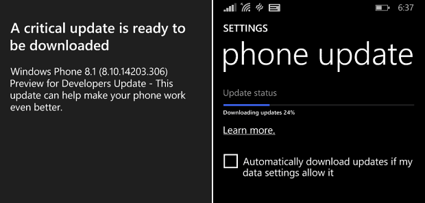 Windows Phone Update