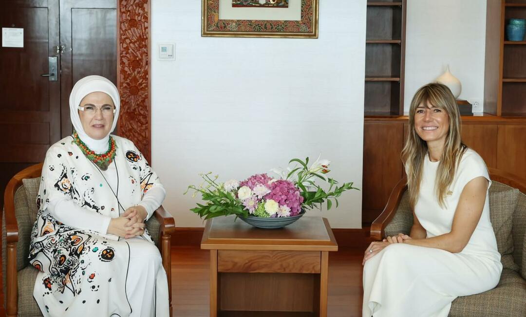 Emine Erdoğan møtte konene til lederne på Bali