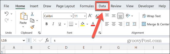 Excel-datafanen