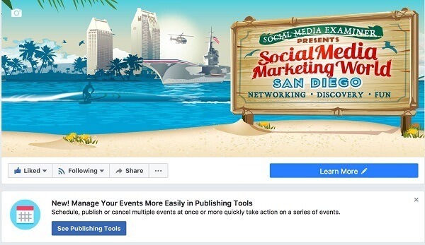 Facebook gjør det lettere å administrere Facebook-hendelser fra en side i Publishing Tools.