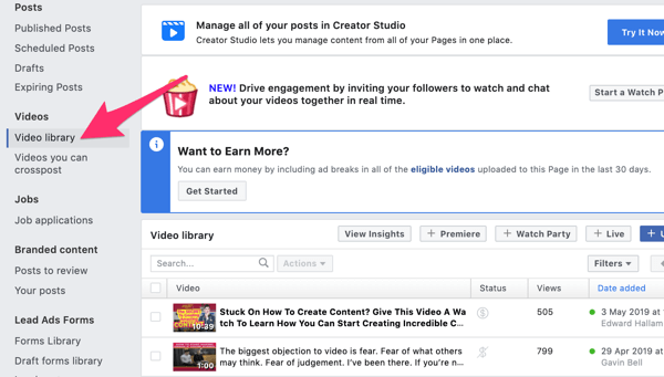 Bruk Facebook-videoannonser for å nå lokale kunder, trinn 5.