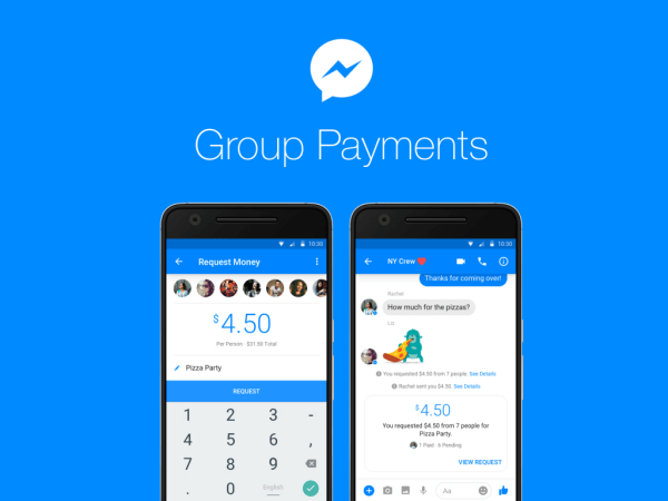 Facebook-brukere kan nå sende eller motta penger mellom grupper av mennesker på Messenger.