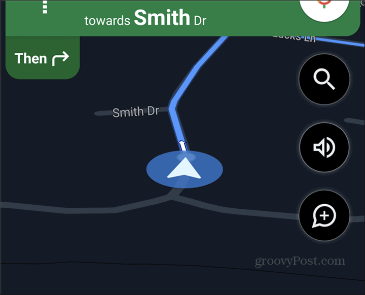 Google Maps bilsymbol naviger