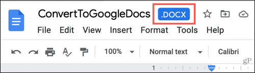 Word -fil i Google Dokumenter