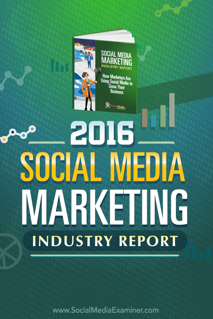 2016 Social Media Marketing Industry Report: Social Media Examiner