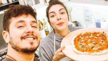 Deniz Baysal, tjenestepiken og mannen hennes lagde pizza hjemme!