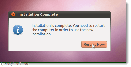 Ubuntu-installasjonen er fullført