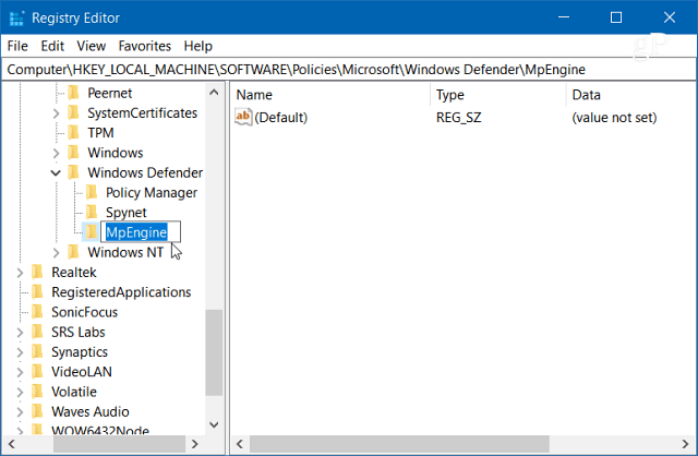 Øk Windows Defender Cloud Protection Level for Windows 10 Home