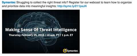 symantec linkedin webinar oppdatering