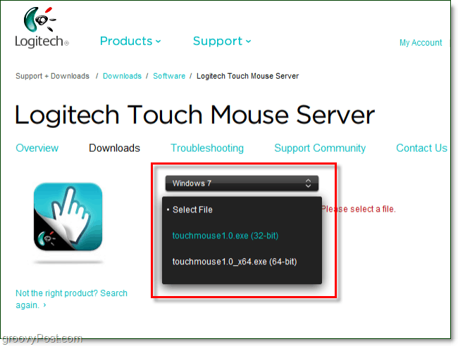 logitech touch mus nedlasting for pc
