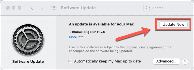 mac-oppdatering nå