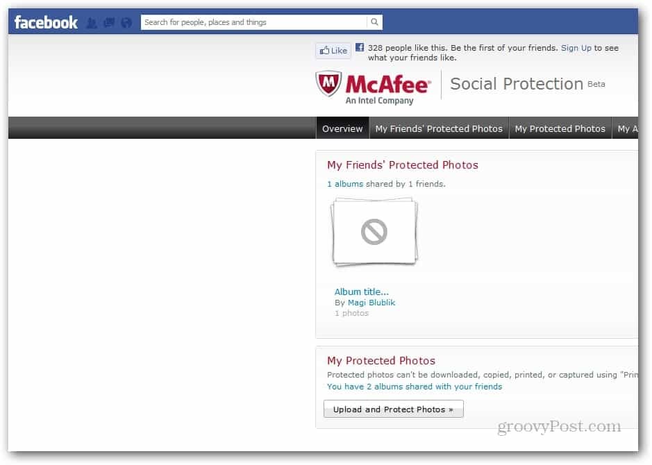 McAffee beskytter Facebook-bildene dine