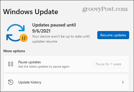 Windows 11 -oppdateringer satt på pause